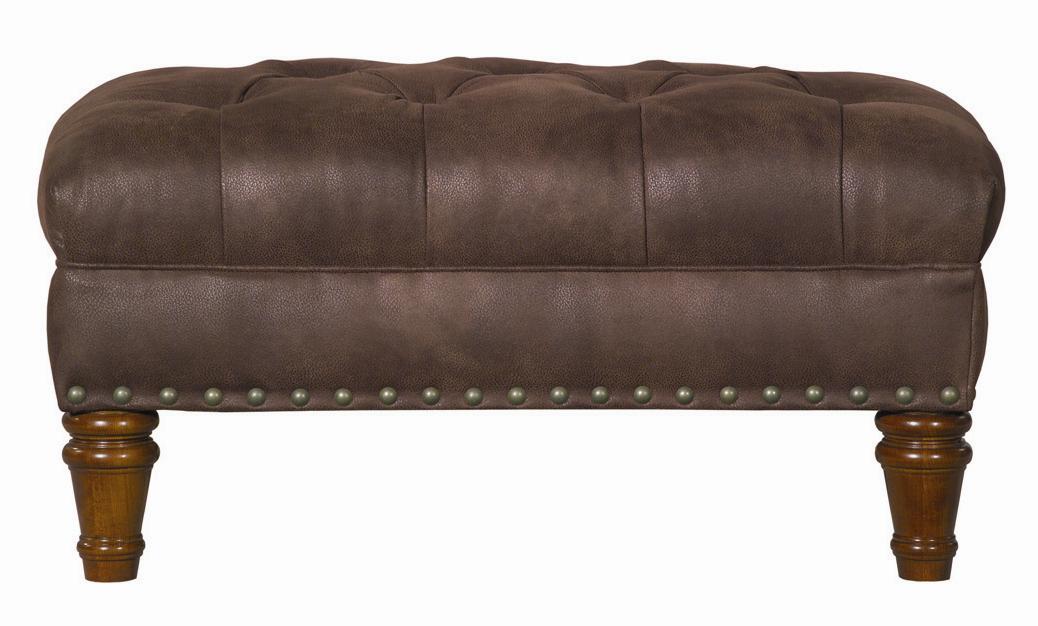 Kincaid Furniture Accent Chairs Tufted Ottoman with Nailhead Trim